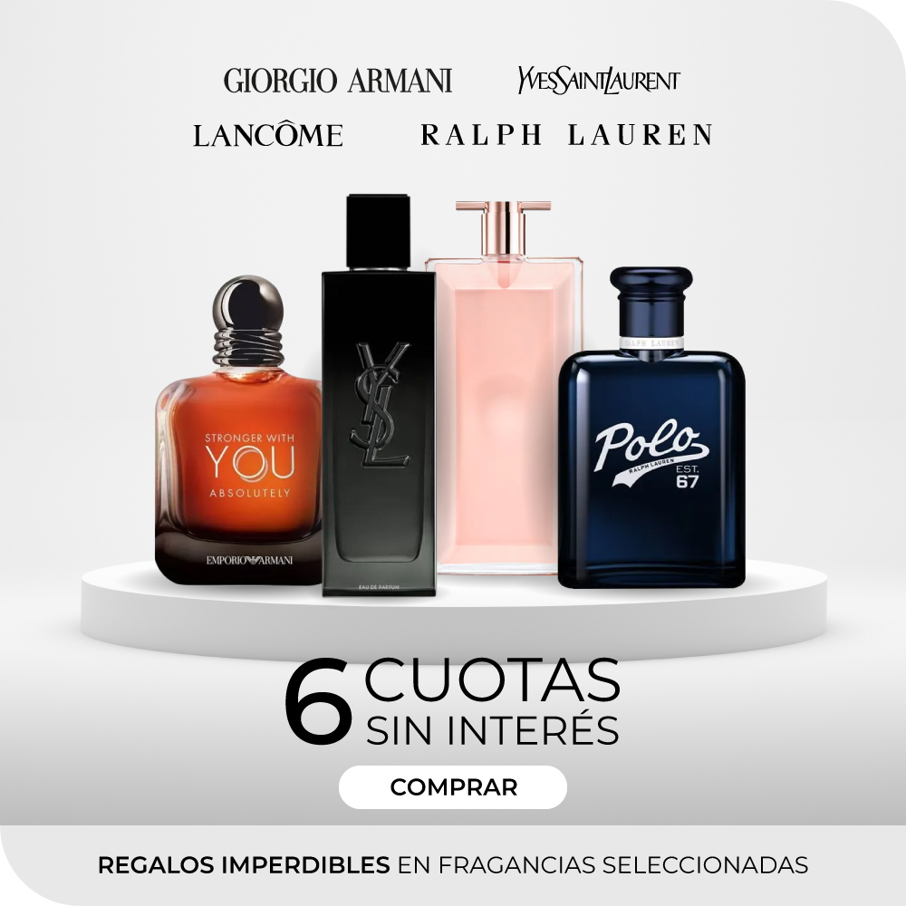 Armani, Yves Saint Laurent, Lancome, Ralph Lauren | 6 cuotas sin interés