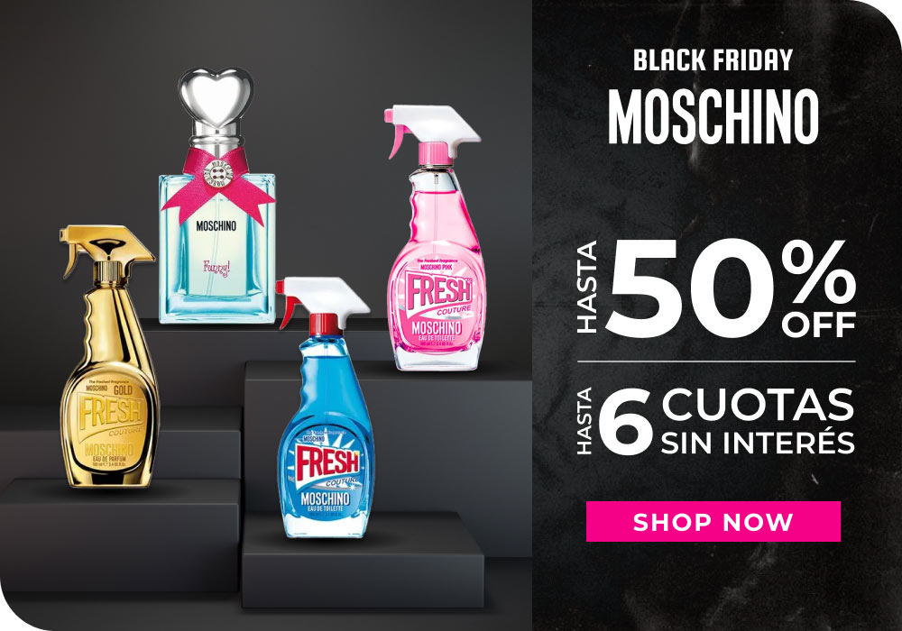 Black Fridayk Moschino hasta 50%off + 6 cuotas sin interés