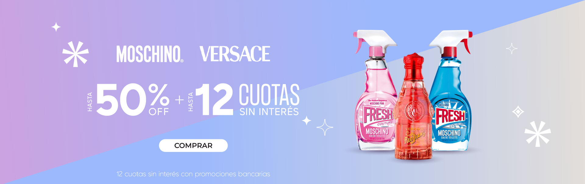 Beauty 24 | MOSCHINO & VERSACE HASTA 50% OFF  | HASTA 12 CUOTAS SIN INTERÉS. Legal: 12 cuotas sin interés con MercadoPago