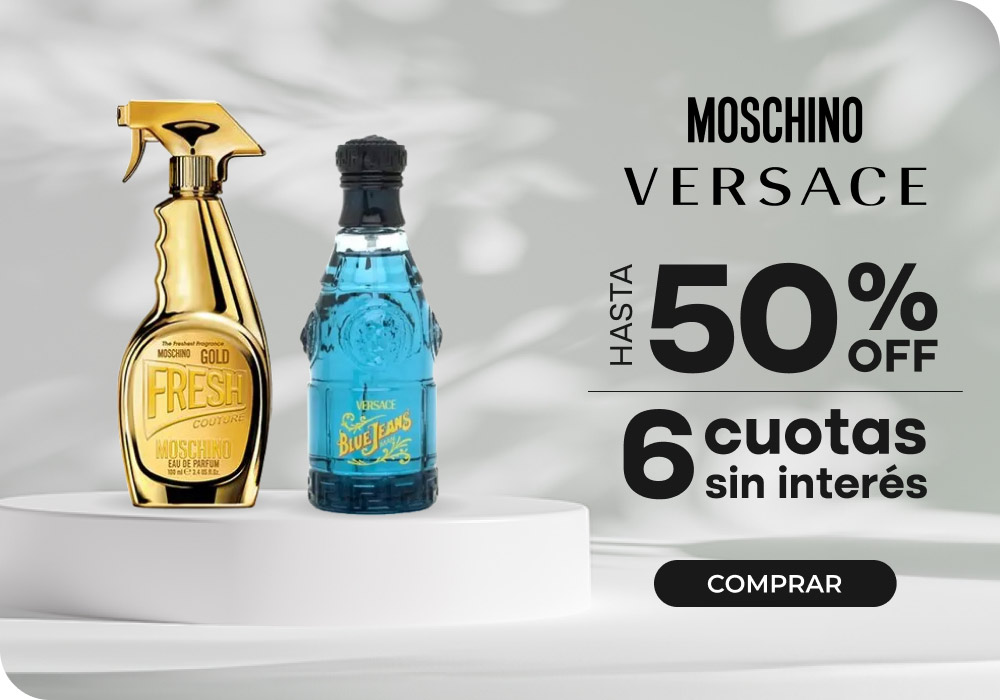 Moschino, Versace | Hasta 50%OFF + 6 cuotas sin interés